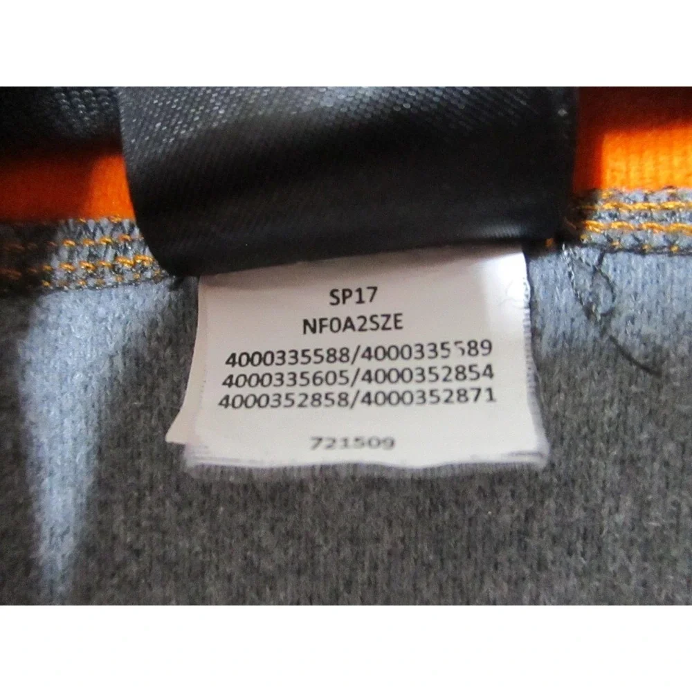 The North Face Jacket Mens‎ Medium Gray Orange Hooded Softshell Full Zip Hiking